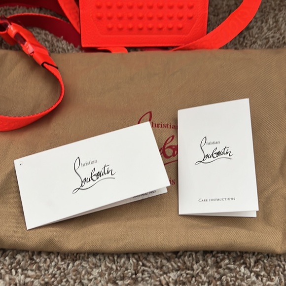 Christian Louboutin - Loubilab Spiked Leather Crossbody Bag - Sunrise Orange - Picture 4 of 7